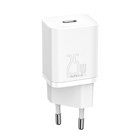 Baseus Super Si iPhone Type-C Kablolu 25 W Hızlı Şarj Aleti Beyaz