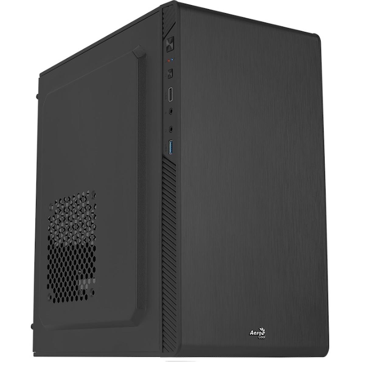 Aerocool CS106 AE-CS106P500 1 Fanlı Siyah Dikey Kullanım Micro ATX Standart Bilgisayar Kasası