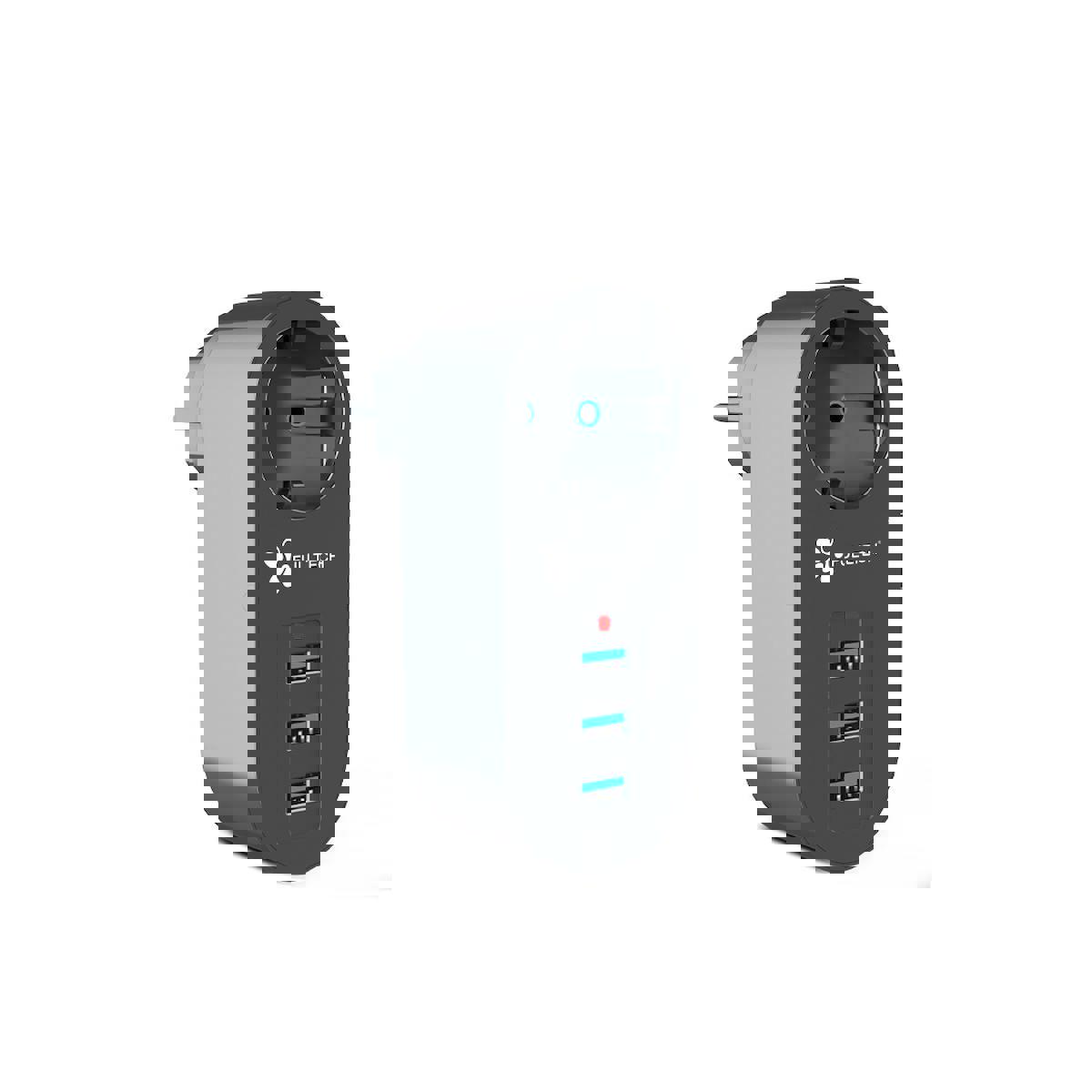 Airstorr FTR-07 USB Girişli İç Mekan Tekli Priz Füme