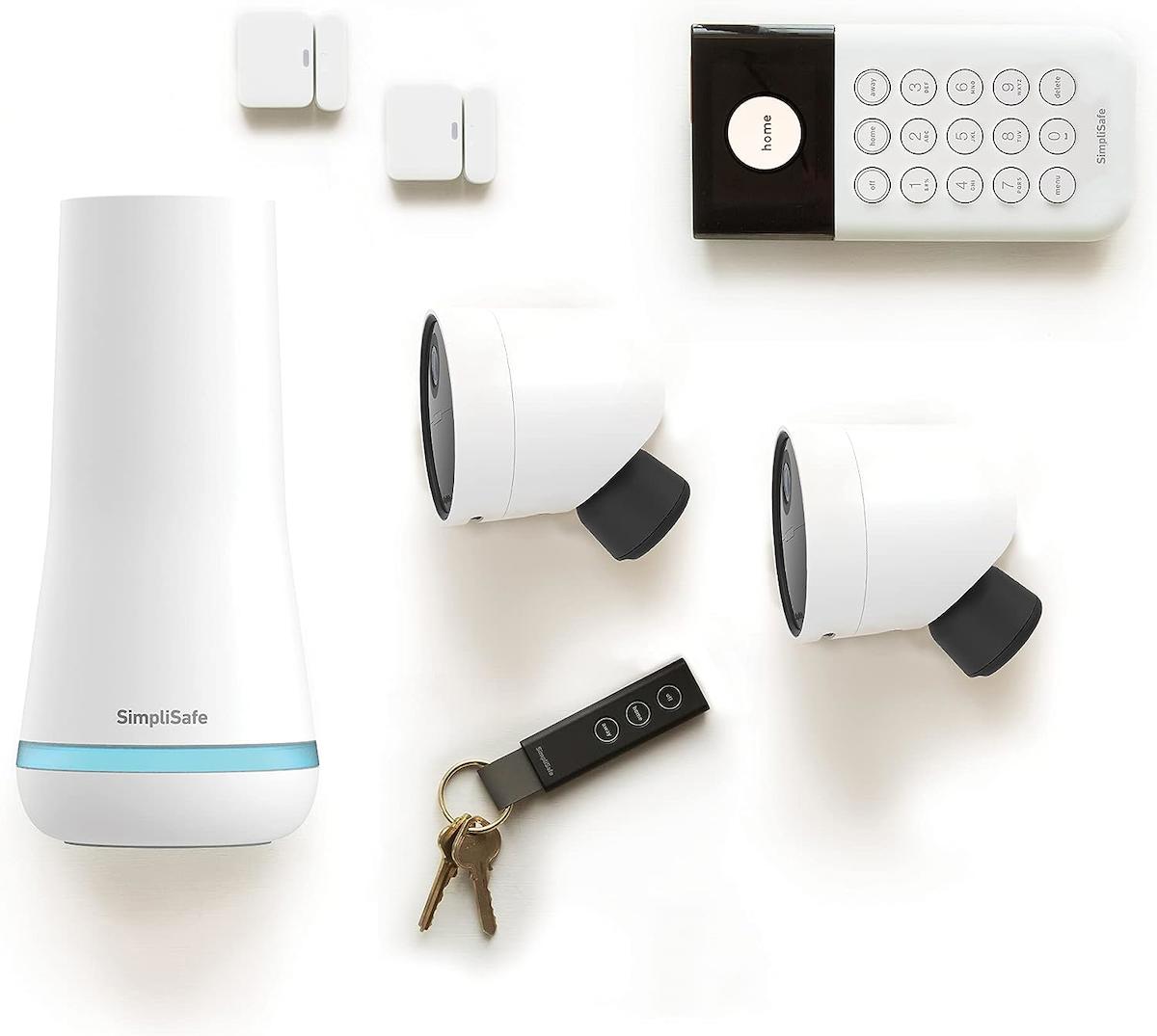 SimpliSafe Ethernet Mini 1 Kameralı 360 Derece Dönen Gece Görüşlü IP Dış Mekan Kablosuz Güvenlik Kamerası