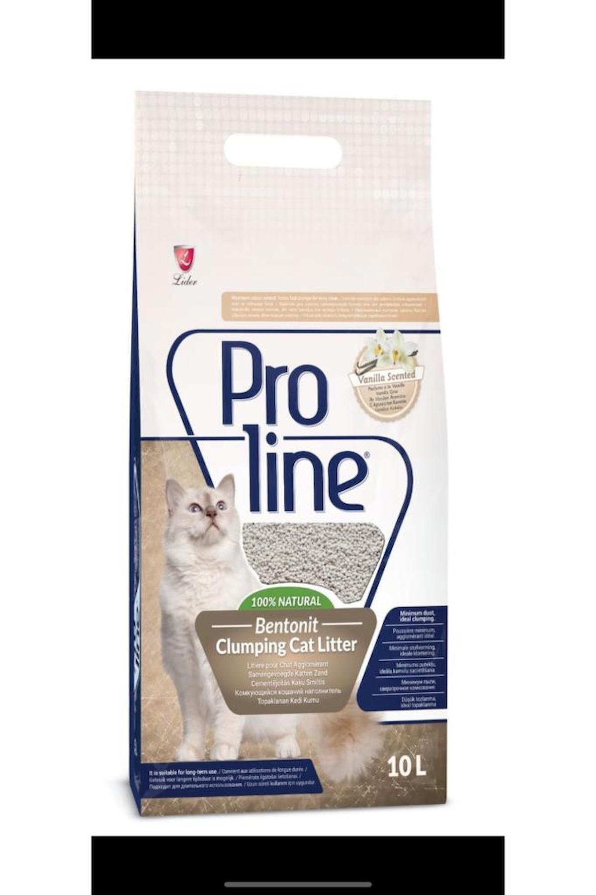 Pro Line Vanilya Kokulu Topaklanan İnce Taneli Bentonit Kedi Kumu 10 lt