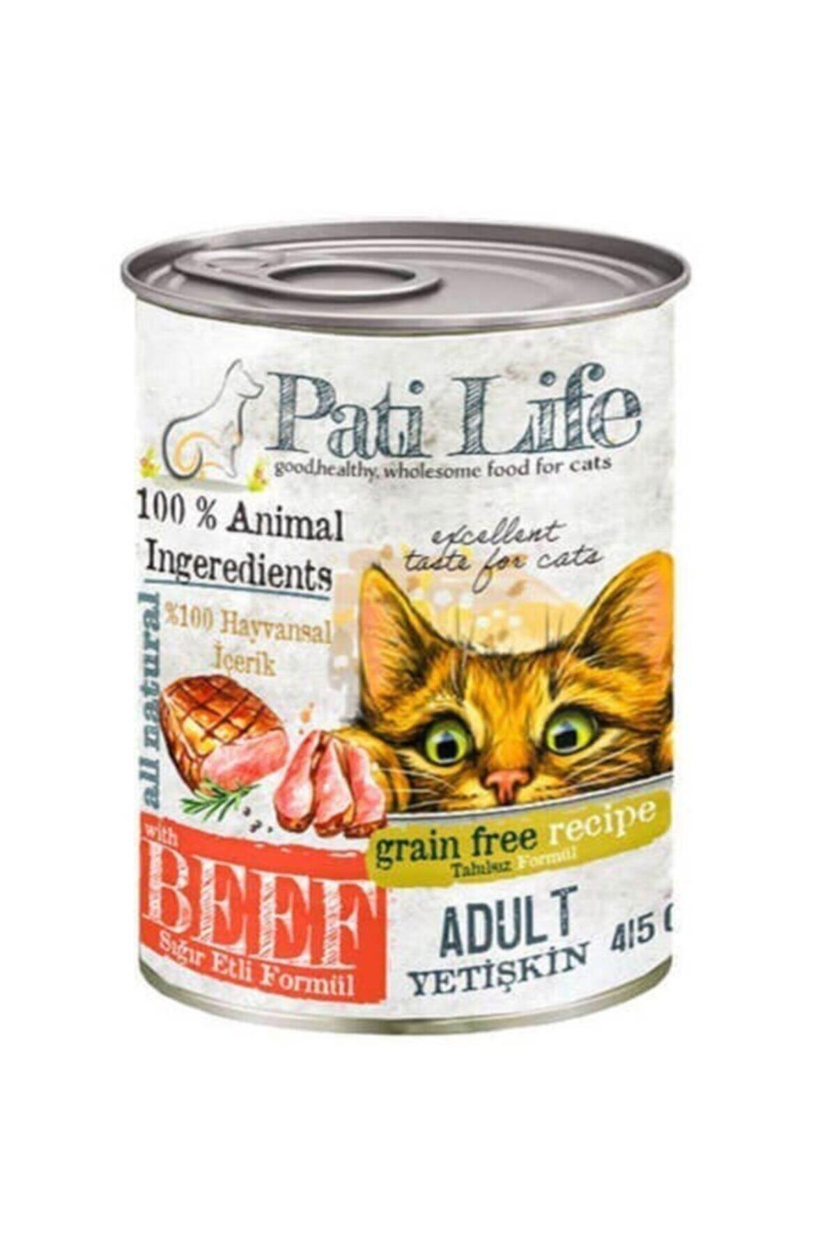 Pati Life Grain Free Sığır Etli Yetişkin Yaş Kedi Maması 415 gr