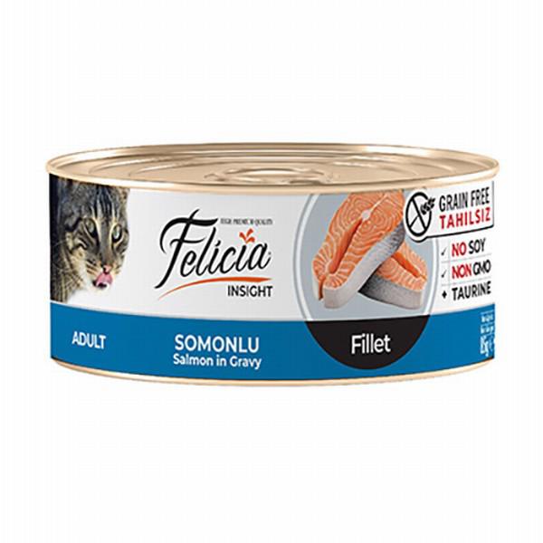 Felicia Insight Somonlu Yetişkin Yaş Kedi Maması 6x85 gr