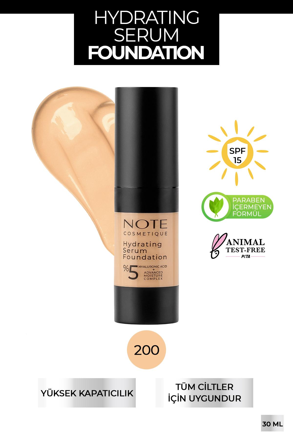 Note Hydrating 200 Güneş Koruyuculu Likit Serum Fondöten 35 ml