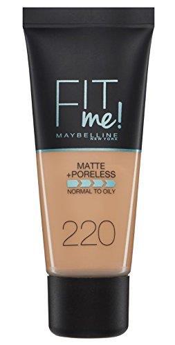 Maybelline New York Fit Me Matte + Poreless 220 Natural Beige Likit Tüp Fondöten 30 ml