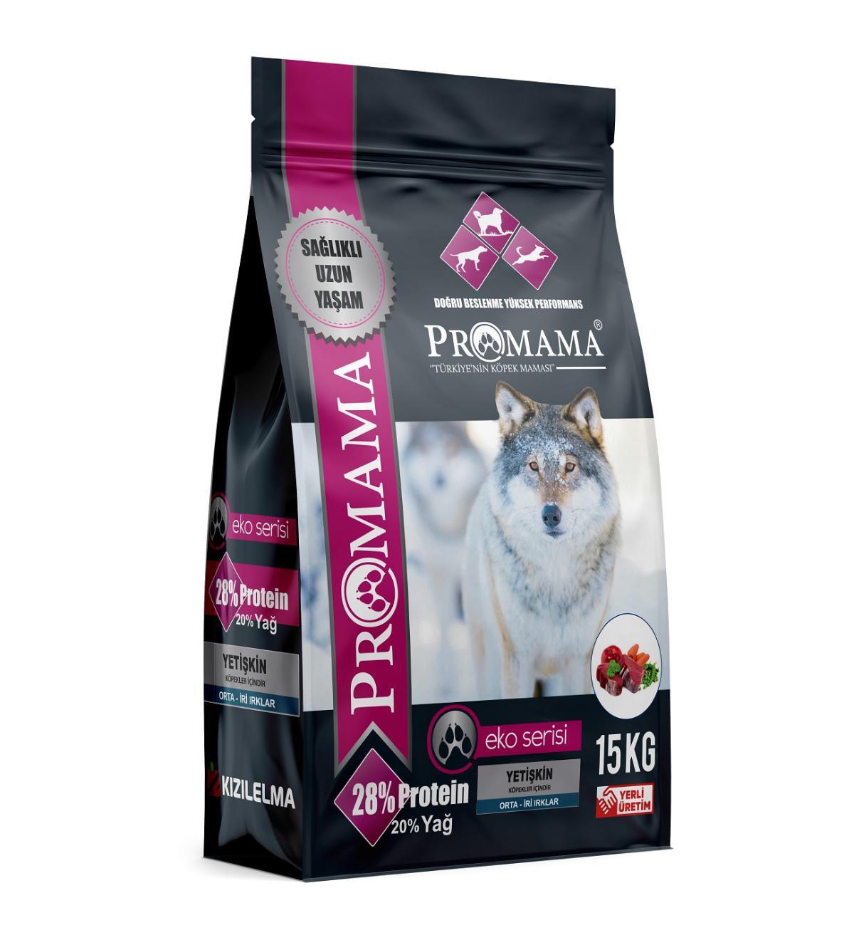 Promama Eko Serisi Kuzu Etli Tüm Irklar Yetişkin Kuru Köpek Maması 15 kg