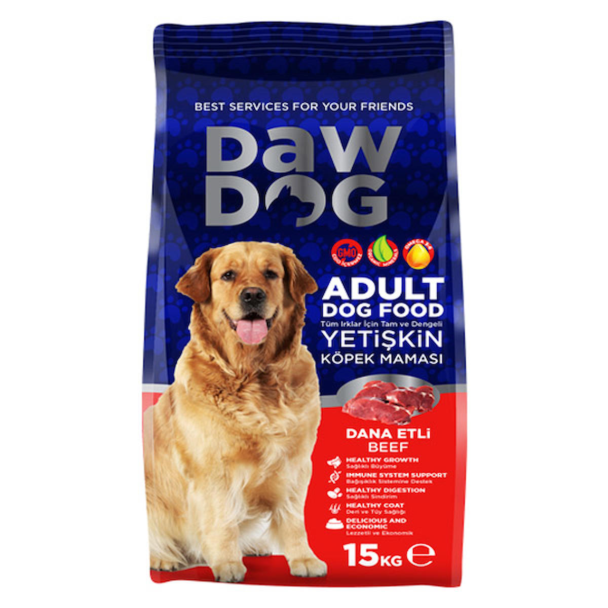 Dawdog Dana Etli Tüm Irklar Yetişkin Kuru Köpek Maması 15 kg