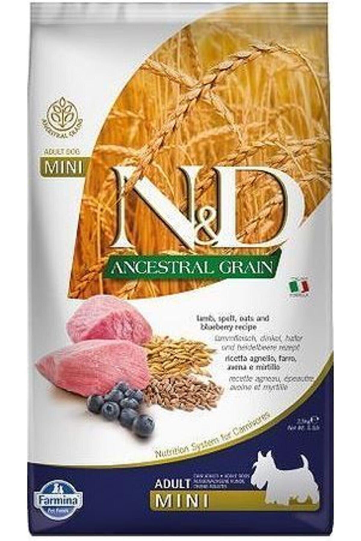 N&D Ancestral Grain Kuzu Etli ve Yaban Mersinli Mini Irk Kuru Köpek Maması 2.5 kg