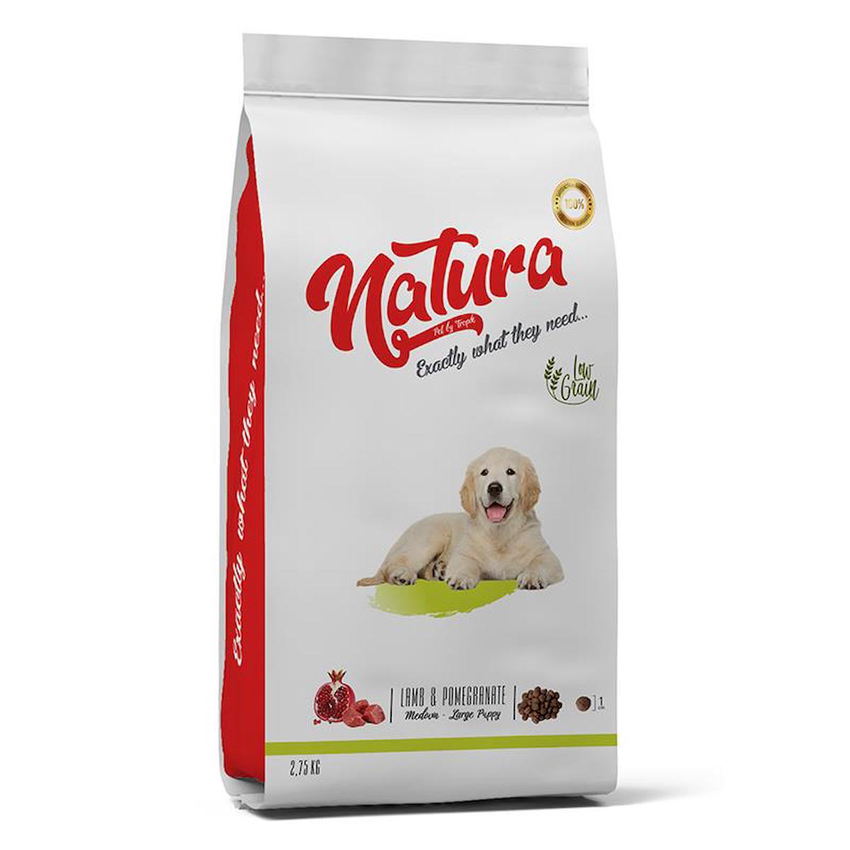 Natura Pet Kuzu Etli ve Narlı Tüm Irklar Yavru Kuru Köpek Maması 2.75 kg