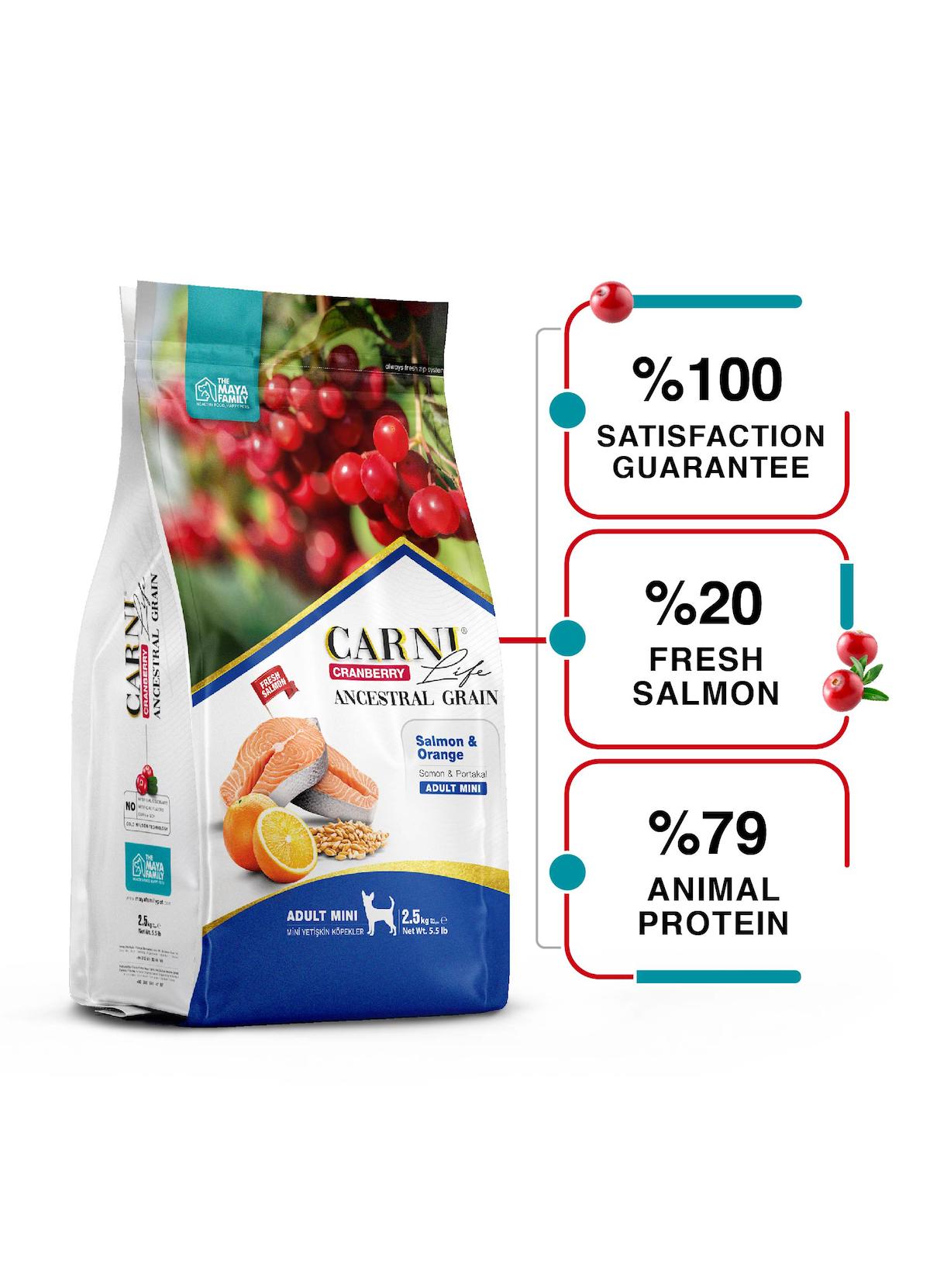 Carni-Life Cranberry Somonlu Mini Irk Yetişkin Kuru Köpek Maması 7 kg