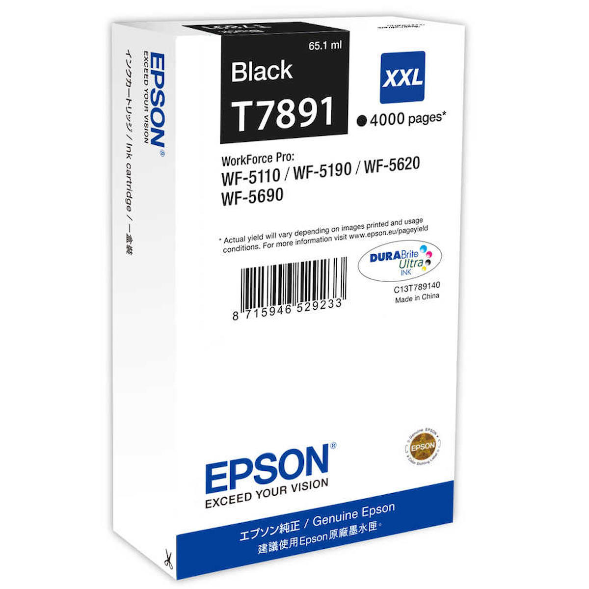 Epson T7891-C13T789140 Orijinal Siyah Mürekkep Kartuş