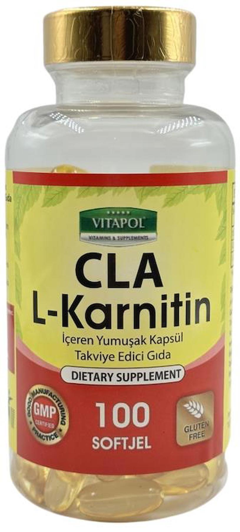 Vitapol Cla L-Karnitin Aromasız Unisex Vitamin 100 Kapsül