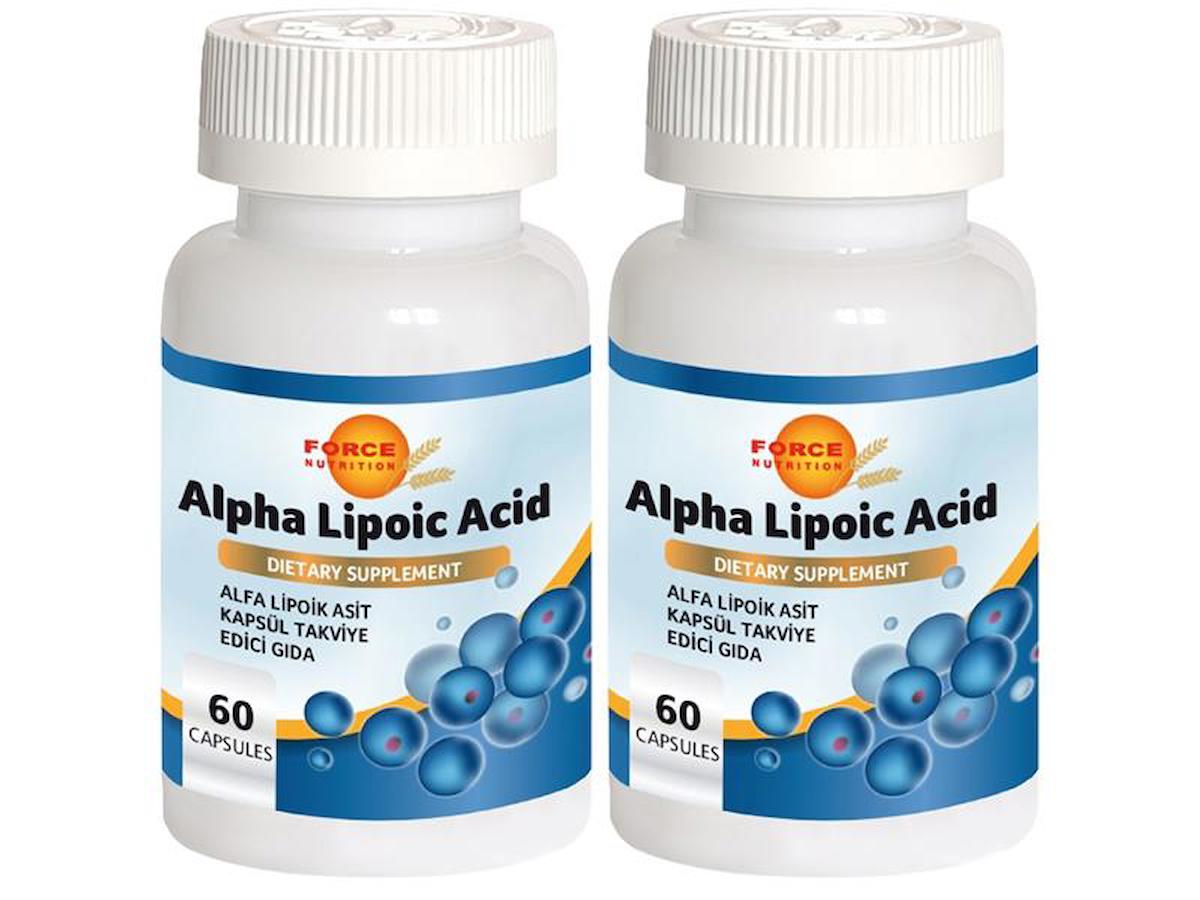 Force Nutrition Alfa Lipoik Asit Aromasız Unisex Vitamin 2x60 Kapsül