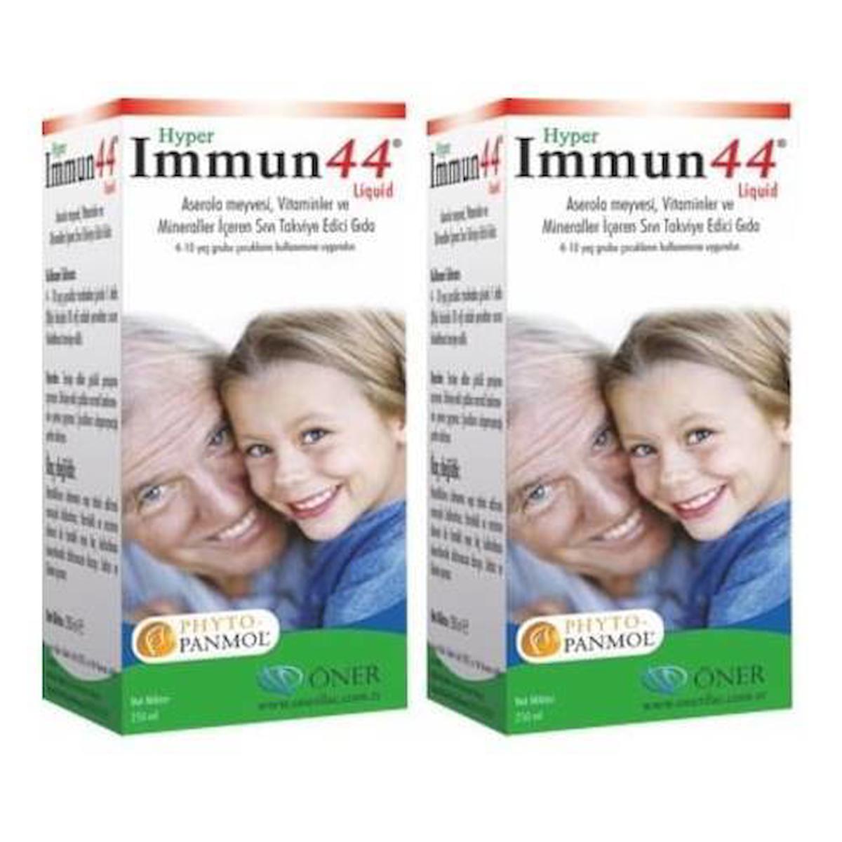 Hiper Farma Hyper Immun 44 Aromasız Çocuk Vitamin 2x250 ml