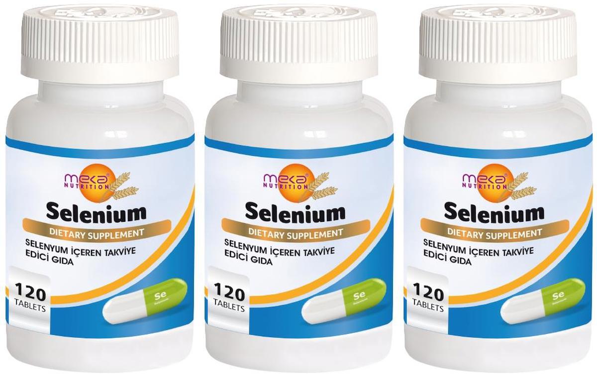 Meka Nutrition Selenyum Aromasız Unisex Vitamin 3x120 Tablet