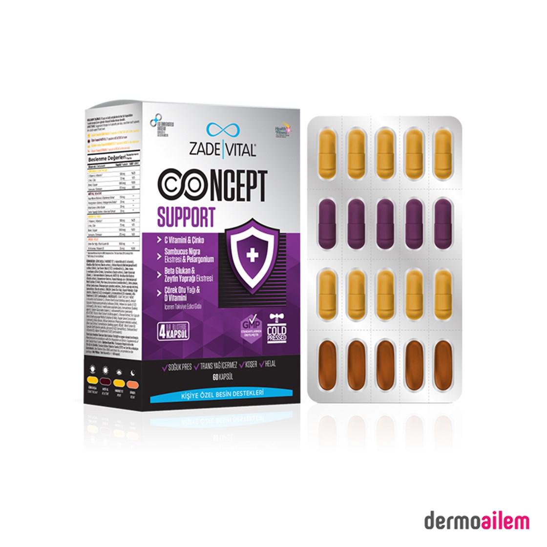 Zade Vital Concept Support Sade Unisex Vitamin 60 Kapsül