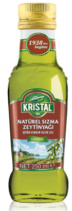 Kristal Natürel Dolgun Güçlü Polifenolsüz Soğuk Sıkım Olgun Hesap Cam Sızma Zeytinyağı 0.25 lt