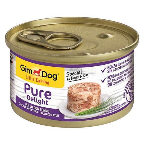 Gimdog Pure Delight Tavuklu ve Ton Balıklı Yetişkin Yaş Köpek Maması 85 gr Tekli