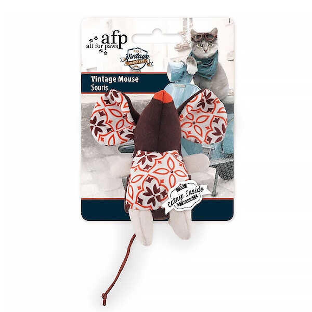Afp Vintage Cat Peluş Isırma Yavru-Yetişkin Fare Kedi Oyuncağı