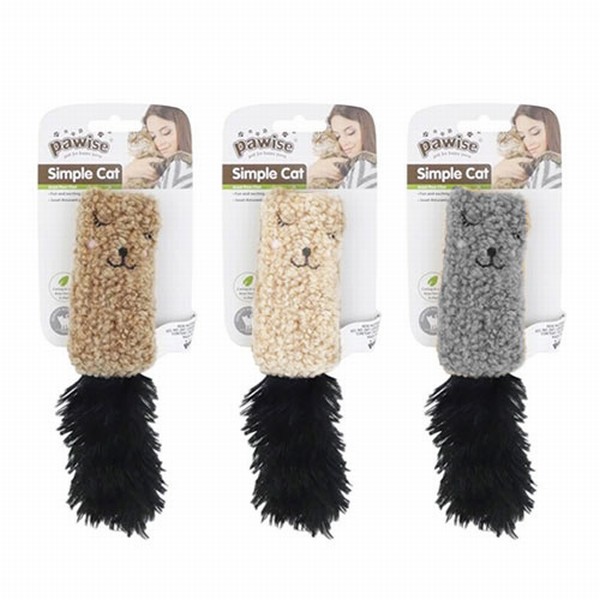 Pawise Simple Cat Peluş Tüylü Isırma Yavru-Yetişkin Yastık Kedi Oyuncağı