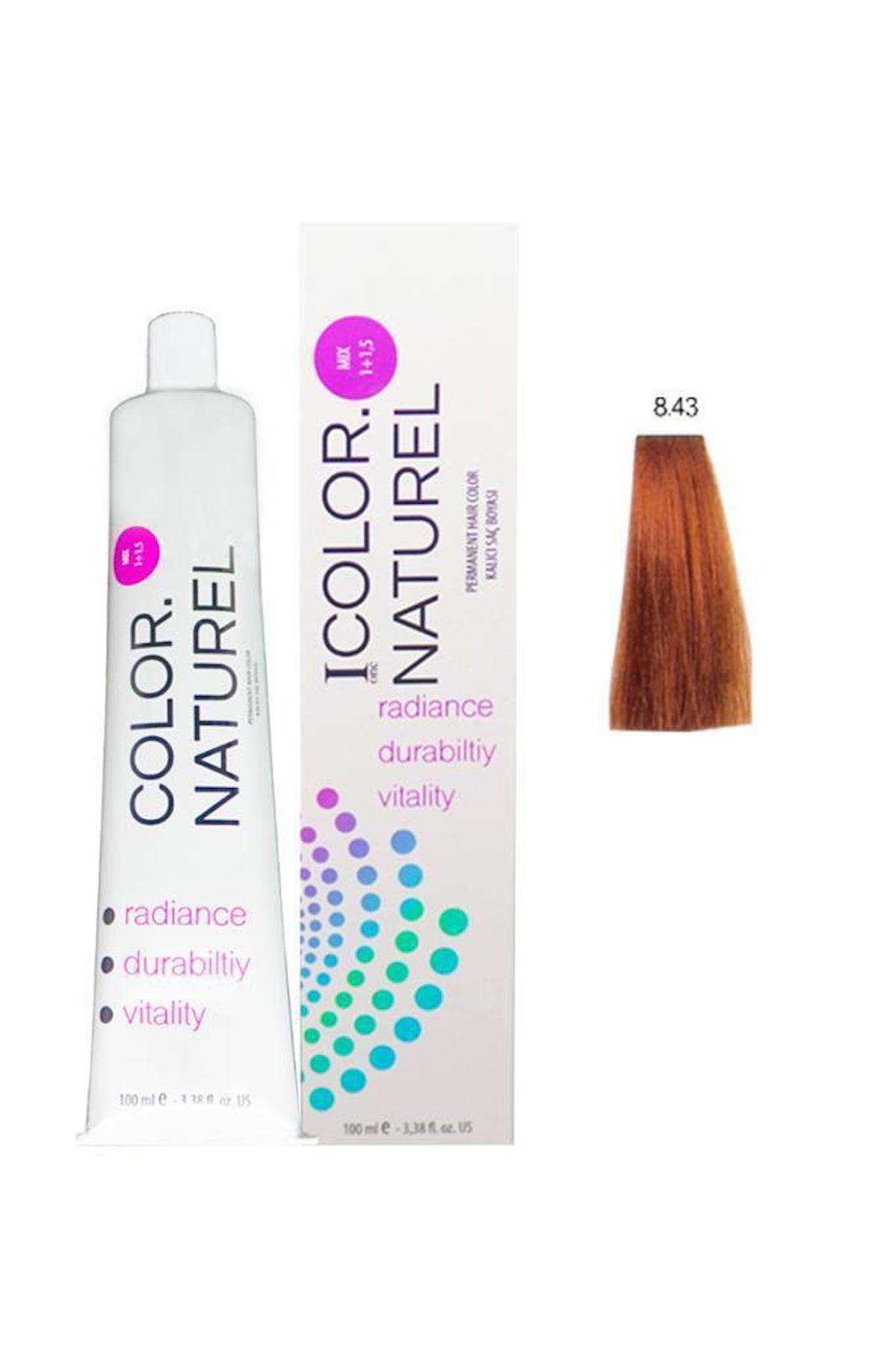 Color Naturel 8.43 Açık Bakır Altın Krem Saç Boyası 100 ml