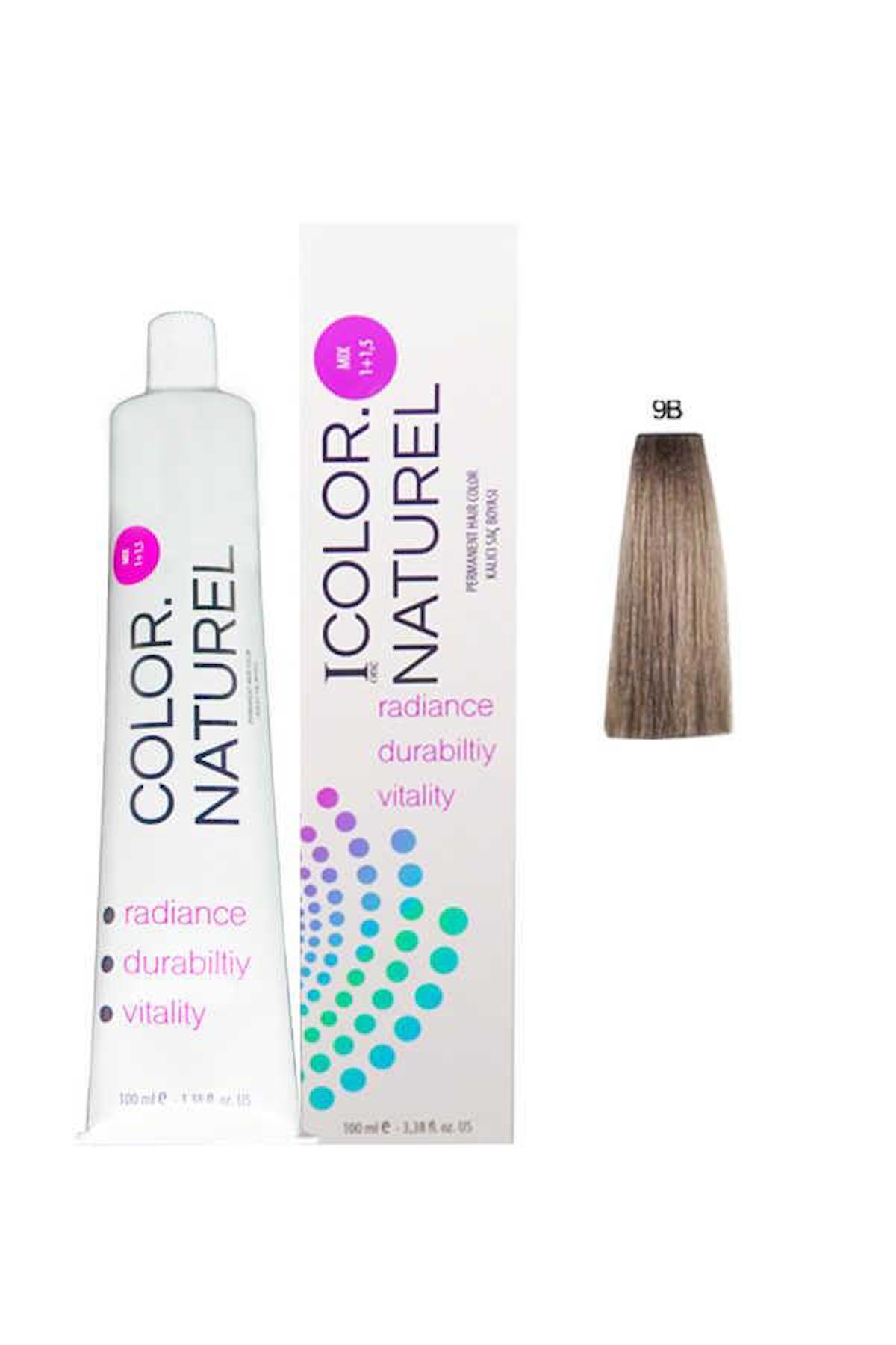 Color Naturel 9B Açık Bej Krem Saç Boyası 100 ml