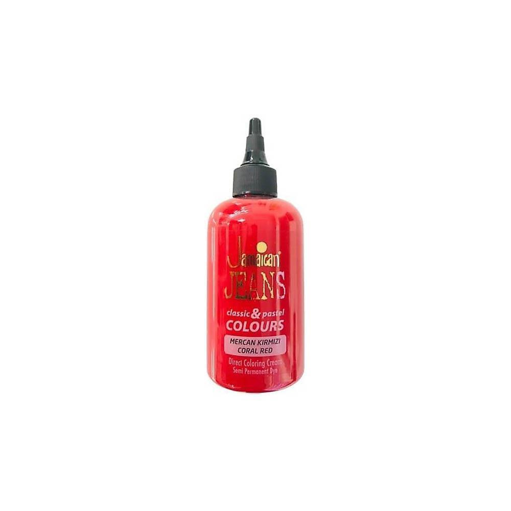 Jeans Color Mercan Kırmızı Amonyaksız Krem Saç Boyası 250 ml