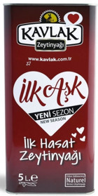 Kavlak İlk Hasat Polifenolsüz Soğuk Sıkım Teneke Birinci Zeytinyağı 5 lt