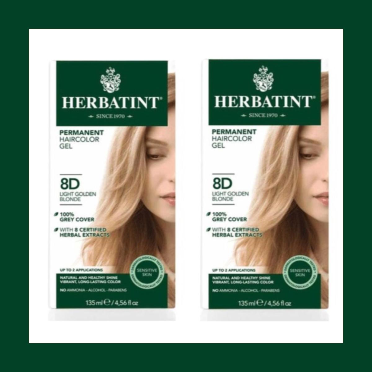 Herbatint 8D Açık Altın Sarısı Krem Saç Boyası 2x150 ml