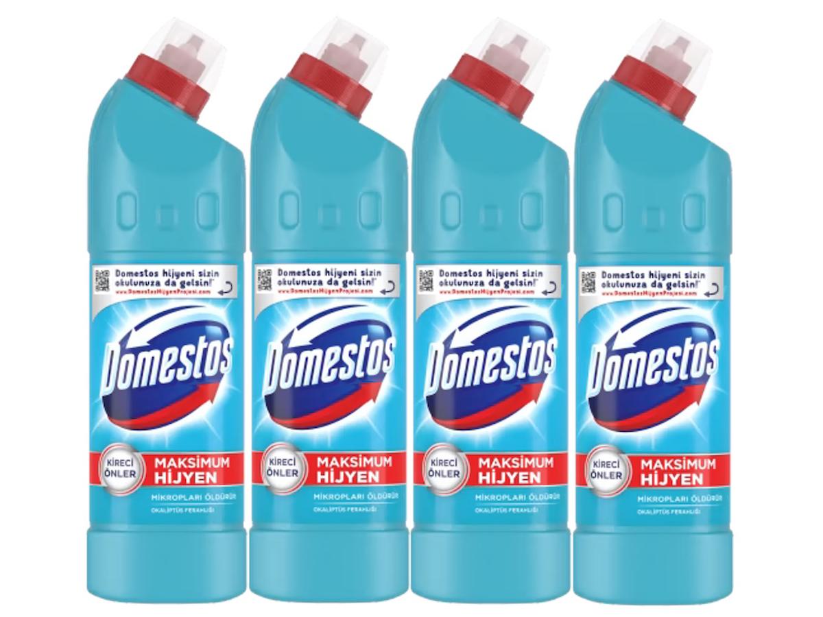 Domestos Okaliptus Ferahlığı Beyazlar İçin Sıvı Çamaşır Suyu 4x750 ml