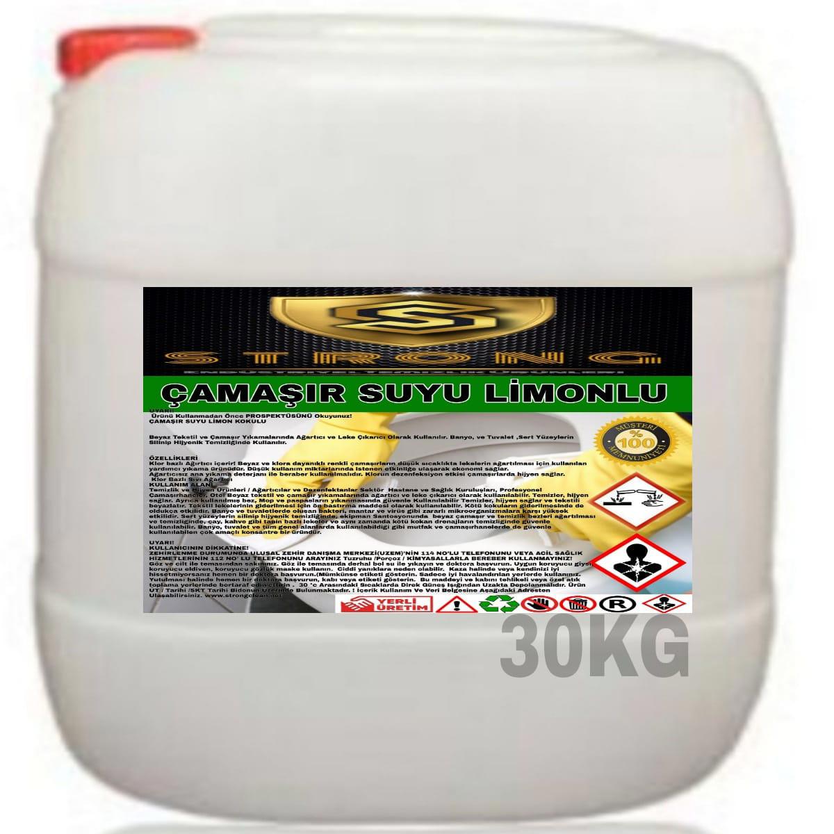 Strong Limon Kokulu Renkliler İçin Sıvı Çamaşır Suyu 30 kg