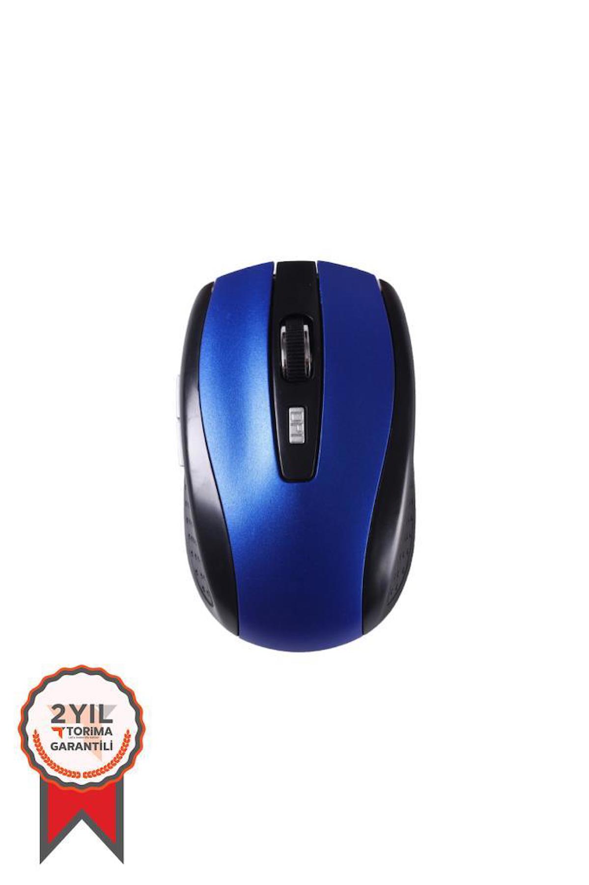 Torima Tm-08 Ergonomik Kablosuz Mavi Optik Mouse