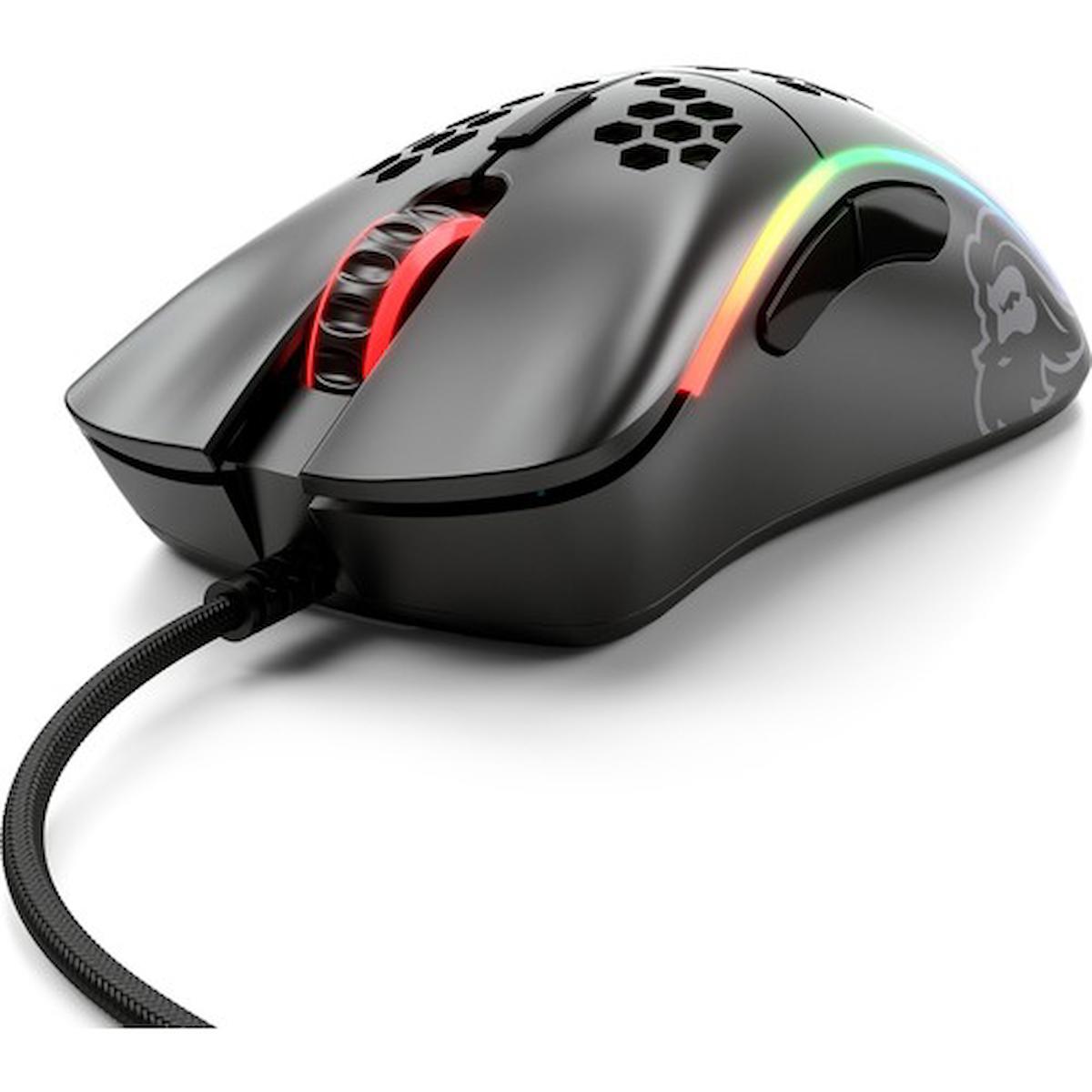 Glorious D Minus Makrolu Kablolu Mat Siyah Optik Mouse