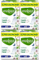 Molped Pure & Soft Organik İnce 16'lı Hijyenik Ped 4 Adet