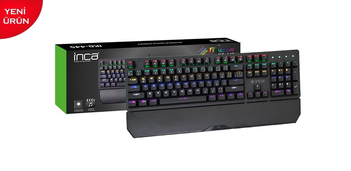 Inca IKG-445 Türkçe Q RGB 106 Tuşlu Kablolu Siyah Mekanik Gaming Klavye