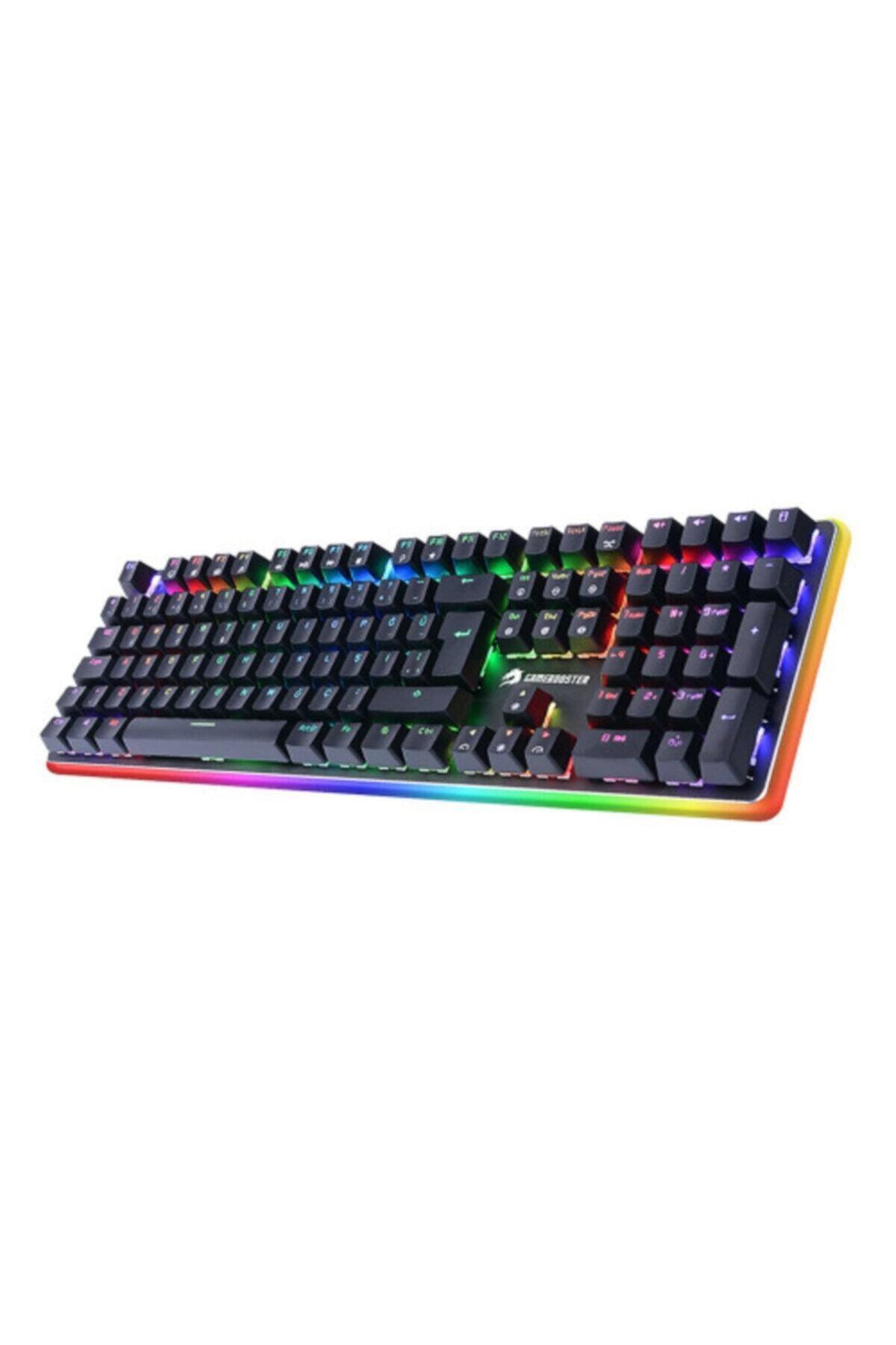 GameBooster G918 Türkçe RGB 105 Tuşlu Blue Switch Kablolu Siyah Mekanik Gaming Klavye