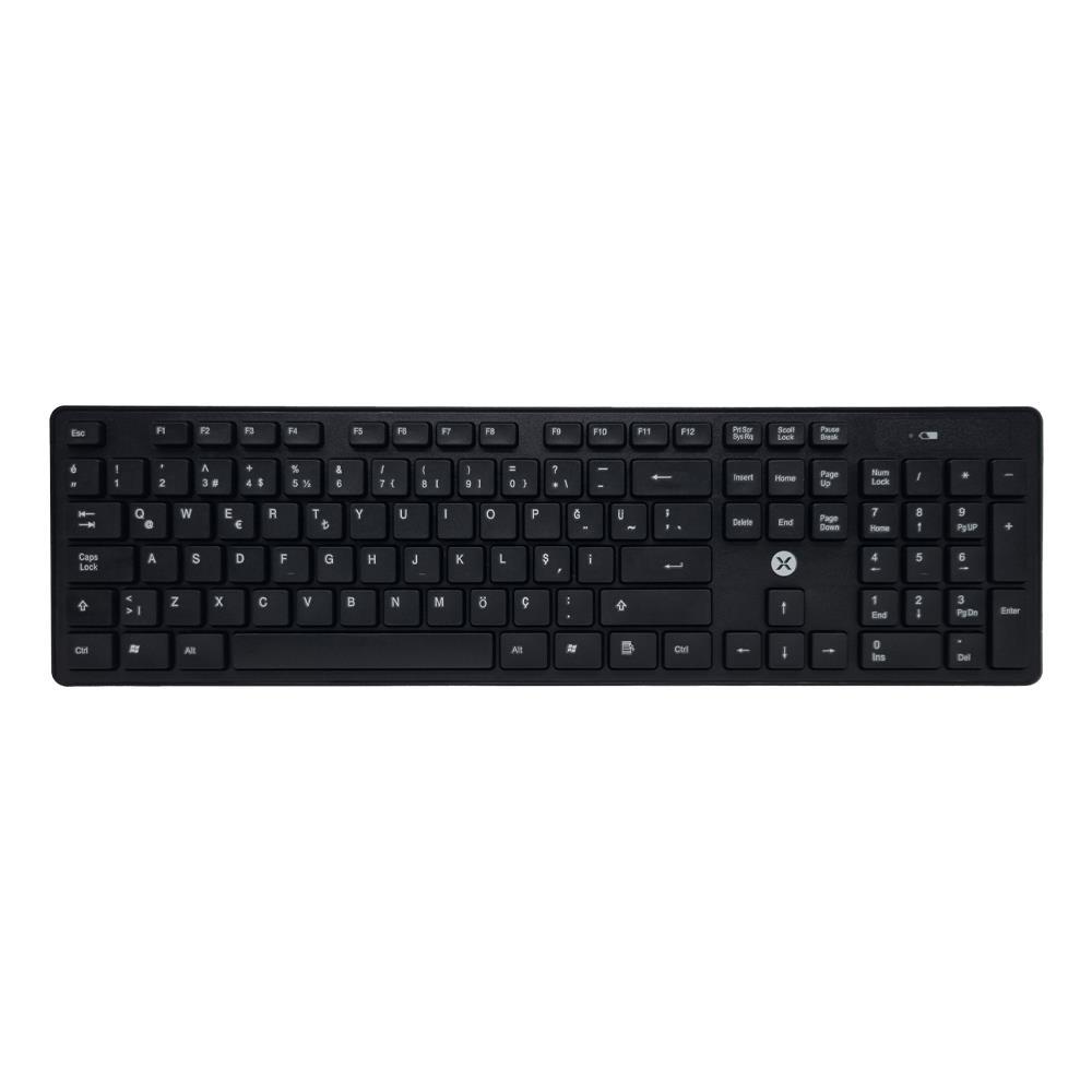 Dexim KW-103 Türkçe Q 108 Tuşlu Kablosuz Siyah Normal Klavye