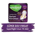 Molped SuperNight İnce 78'li Hijyenik Ped 1 Adet