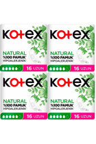 Kotex Natural İnce 16'lı Hijyenik Ped 4 Adet