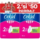 Orkid Milli Takım Cesaret Paketi Ultra Extra Uzun 44'lü Hijyenik Ped 2 Adet