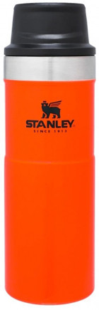 Stanley Classic Trigger-Action Travel Paslanmaz Çelik 470 ml Bardak Termos Turuncu