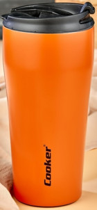 Cooker CKR-2049 Paslanmaz Çelik 400 ml Bardak Termos Turuncu