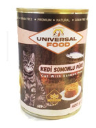 Universal Food Kedi Somonlu Püre Somonlu Yetişkin Yaş Kedi Maması 12x400 gr