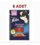 Felix Sığır Eti Yavru Yaş Kedi Maması 6x85 gr