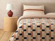 English Home Timeline Dijital Baskılı Soft Cotton Çift Kişilik Nevresim Seti Terracotta