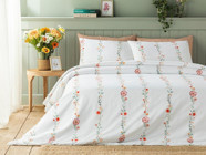 English Home Romantic Line Dijital Baskılı Soft Cotton Çift Kişilik Nevresim Takımı Açık Pembe