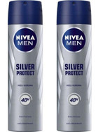 Nivea Sprey Silver Protect Sprey Erkek Deodorant 2x150 ml