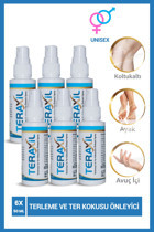 Teraxil Antiperspirant Sprey Unisex Deodorant 6x50 ml