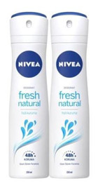 Nivea Fresh Natural Sprey Kadın Deodorant 2x150 ml