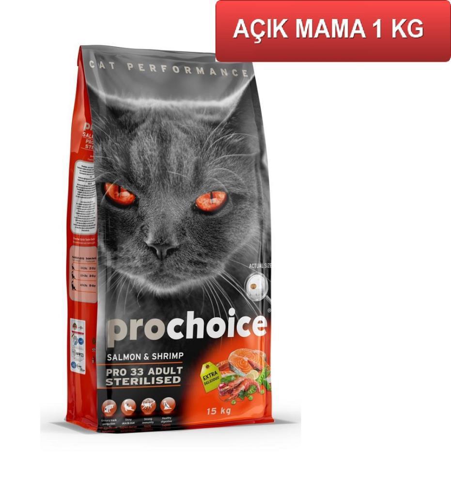 Prochoice Pro33 Karides Somonlu Yetişkin Kuru Kedi Maması 1 kg